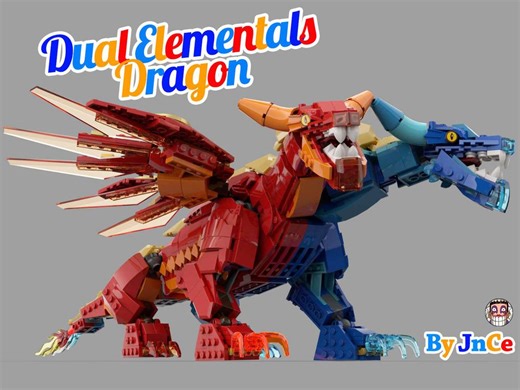 LEGO MOC-158037 Dual Elementals Dragon (Ninjago 2023)