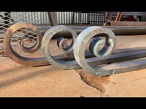 Forging a Large Scroll from a 1x2 Solid Bar