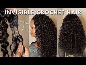 INVISIBLE CURLY CROCHET HAIR ft. QVR Hair | 😍 Beginner Friendly Tutorial | Reusable Crochet Hair