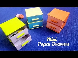 Origami Paper Drawers \\ How to Make a Paper Drawer \\ DIY Mini Paper Drawers \\ Desk Organizer Drawers