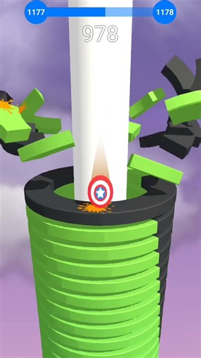 Stack ball highest score max lvl1178 gameplay #stackball #viral​ ​#shorts #gaming