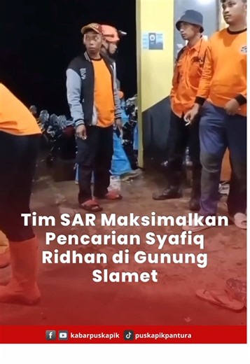 Pencarian pendaki asal Magelang, Syafiq Ridhan Ali Razan, yang hilang di Gunung Slamet via Dipajaya hingga Selasa malam 30 Desember 2025 masih dilakukan meski terkendala cuaca buruk. Syafiq dilaporkan terpisah di Pos 9 Pelawangan, sementara rekannya telah ditemukan selamat dan pencarian terus dimaksimalkan. Baca Selengkanpnya di https://puskapik.com/54594/pemalang/tim-sar-maksimalkan-pencarian-syafiq-ridhan-di-gunung-slamet/ #timsar #sar #gunungslamet #pendakiindonesia #oranghilang #pemalang #pe