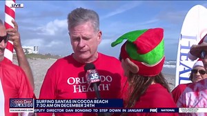 Surfing Santas in Cocoa Beach