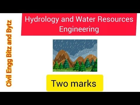 Hydrology and water resources Engineering |Two marks |Important topics
