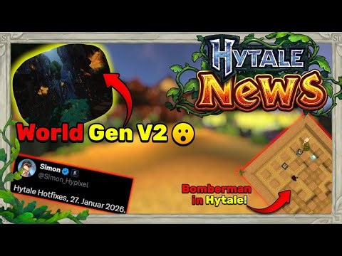 New hotfix and Update 3 coming? + Bomberman Mod Showcase | Hytale News Short and sweet 😉