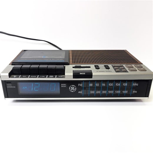 GE Clock Radio Cassette Recorder AM/FM Woodgrain Vintage Retro 80s 90s Style - Etsy UK