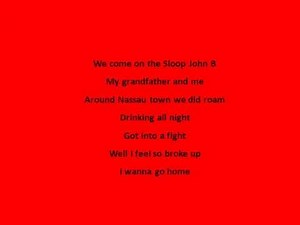 The Beach Boys Sloop John B