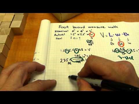Board foot calculation (dressed lumber)