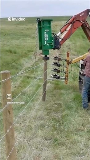 One man operation #fyr #machine #onemansquad #installing #farm #fencing #buycanadian #peace #tolive