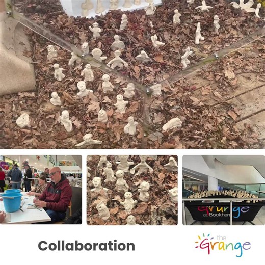 🤲 𝗖𝗲𝗹𝗲𝗯𝗿𝗮𝘁𝗶𝗻𝗴 𝘁𝗵𝗲 𝗽𝗼𝘄𝗲𝗿 𝗼𝗳 𝗰𝗼𝗹𝗹𝗮𝗯𝗼𝗿𝗮𝘁𝗶𝗼𝗻! 🤲 Inspired by Anthony Gormley’s FIELD, our pottery group has created a growing installation of handmade clay figures. Many were crafted together onsite, and others were made by visitors during our hands on workshop at DAiSY - Disability Arts in Surrey; a vibrant celebration of disability in the arts. Each figure reflects the imagination of its maker, and together they form a striking communal artwork now on display in 