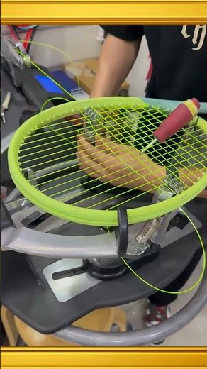 The Satisfying Process of Restringing a Tennis Racket for Maximum Power and Control #shorts #popular