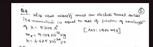 With what velocity must an electron travel so that its momentum... | Filo