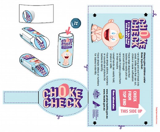 Choke Check - the DIY safety tool for choking and ingestion hazards