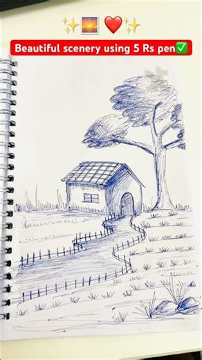 Beautiful house 🏡 scenery #art #shorts