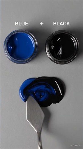 Blue + Black = Midnight Blue 💙🖤 | Satisfying Color Mixing | The Color Lab