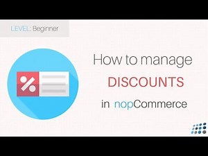 nopCommerce. Managing Discounts