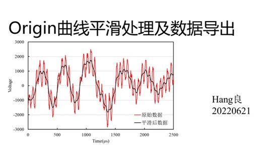 【Hang研001】Origin曲线平滑处理及数据导出
