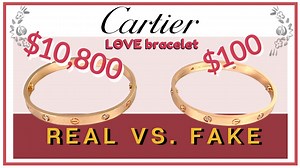comparing fake Cartier Love Bracelet to genuine