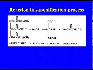 Mod-04 Lec-01 Introduction to Soap and detergent, Soap making and Recovery of Glycerine