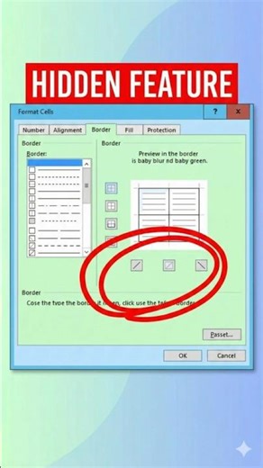 Diagonal Line in Excel Cell. Easy Fix! 💡 #shorts #excel
