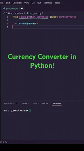 Create Simple Currency Exchanger in Python! #shorts #python #programming #currency #forex