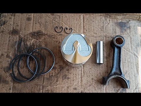 Piston Pin & Ring Install On The R 180 Diesel Engine