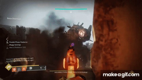 Doing 999,999 damage to Insurrection Prime (Destiny 2) on Make a GIF