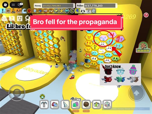 Understanding Blue Propaganda in Bee Swarm Simulator