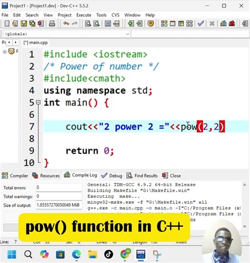 90% of Beginners Don’t Know This C++ Power Function! 😱 (5 Sec Trick)