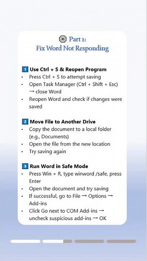Word Not Responding When Saving? Fix It Before You Lose Data!#msword #wordtricks #filerecovery