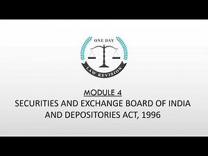 M4 -SECURITIES & EXCHANGE BOARD OF INDIA AND DEPOSITORIES ACT, 1996 - INVESTMENT AND SECURITIES LAW