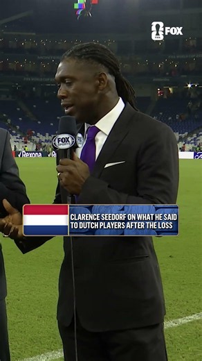 Clarence Seedorf was there to comfort the Netherlands national team following their loss to Morocco