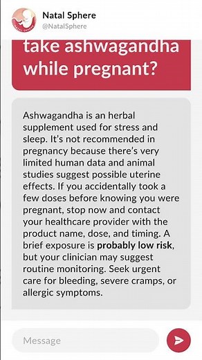 What happens if you accidentally take ashwagandha while pregnant?