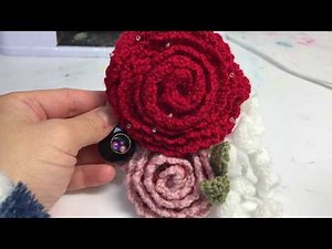 かわいい毛糸のコサージュ付きブローチの作り方ついに完成