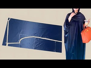 Easiest Way to Sewing a Velvet Abaya with a Shoulder Attached Shawl Step by Step