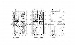 Proyecto Completo-Casa de 2 Niveles-Planos de AutoCAD 2602212 - Planos CAD Gratis