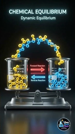 Chemical Equilibrium Explained in 10 Seconds ⚖️#Chem Doubt Clinic
