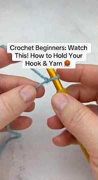 Crochet basics for beginners 🧶 How to hold your hook & yarn + tension tips for beginners!
