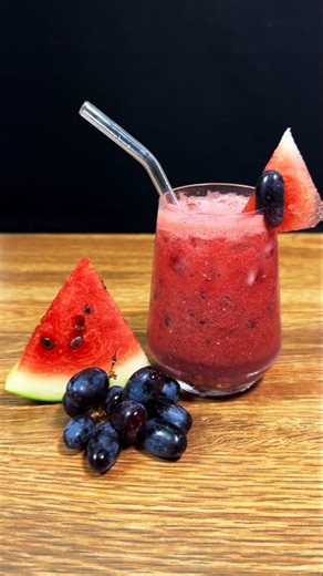 Grapes & Watermelon Mojito 🍇🍉 | Sweet & Fizzy Summer Cooler #shorts