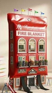 Fire Blanket Demonstration | Industrial & Emergency Fire Protection #youtubeshort