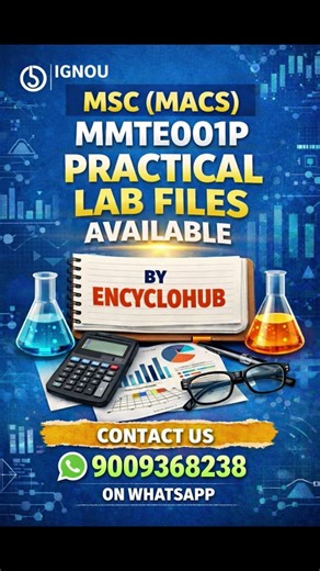 MSC MACS MMTE 001 PRACTICAL FILE AVAILABLE #ignou #mscmacs #mmte001p #practical