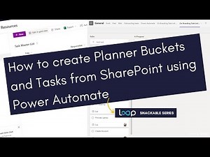 Create Planner Buckets and Tasks from SharePoint using Power Automate