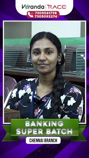 Banking Super Batch Review by Students  Chennai Branch  Join VerandaRace institute Online : 7305061798 Offline : 7305092274 #bankexam2023 #sbi2023 #rrbbank #raceinstitute #chennairace #ibps #verandaracebanking #verandarace #rrb #bankclerk #sbiexam | Veranda Race Bank Exam Coaching - Tamil Nadu | Facebook