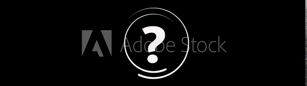 Animated white questions mark on black background. Animation of question mark with transparent background for video creation. Neon loop question mark, 4k video. Stock Video