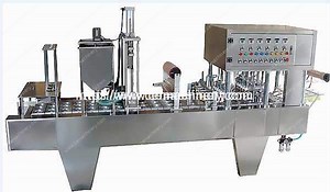 Linear Type Communion Cup Filling Sealing Machine | Nespresso Capsules Filling Sealing Machine, KCups Filling Sealing Machine, Coffee Capsules Filling Sealing Machine