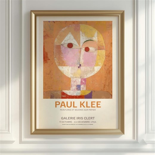 Paul Klee Abstract Face Poster, Galerie Iris Clert Exhibition Print (digital Download) - Etsy