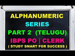 Alphanumeric series for IBPS in TELUGU | New Pattern | Part 2