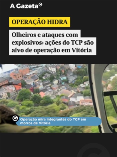 🚔 A Polícia Civil deflagrou, na manhã desta quarta-feira (7), a Operação Hidra, que tem como alvo integrantes do Terceiro Comando Puro (TCP) no Morro do Romão e no Forte São João, em Vitória. Ao todo, são cumpridos 20 mandados de busca e apreensão e 15 mandados de prisão. Até o momento, 11 pessoas foram detidas. Segundo a Polícia Civil, as investigações começaram a partir de um trabalho de inteligência e de campo, com apoio do 1º Batalhão da Polícia Militar. De acordo com as apurações, o grupo 