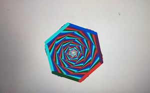 用python画旋转的多彩六边形