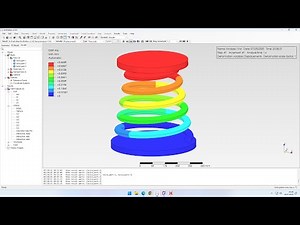 PrePoMax (CalculiX FEA) - Tutorial 52 - Conical compression spring
